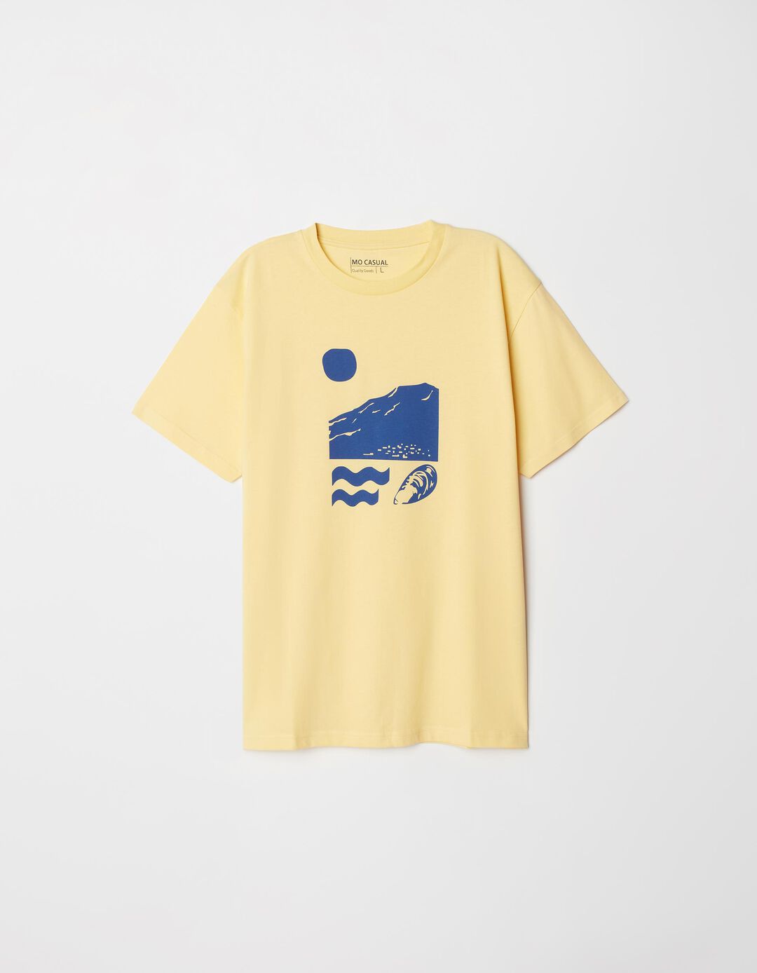 T-shirt Estampado, Homem, Amarelo Claro