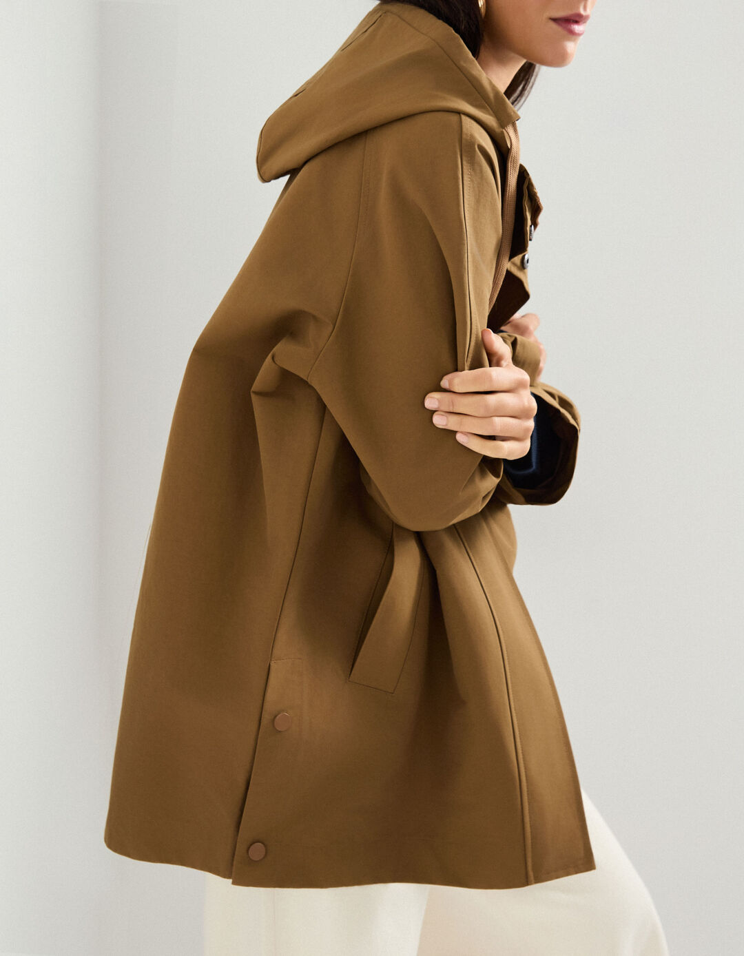 Parka Oversized, Mulher, Castanho Claro