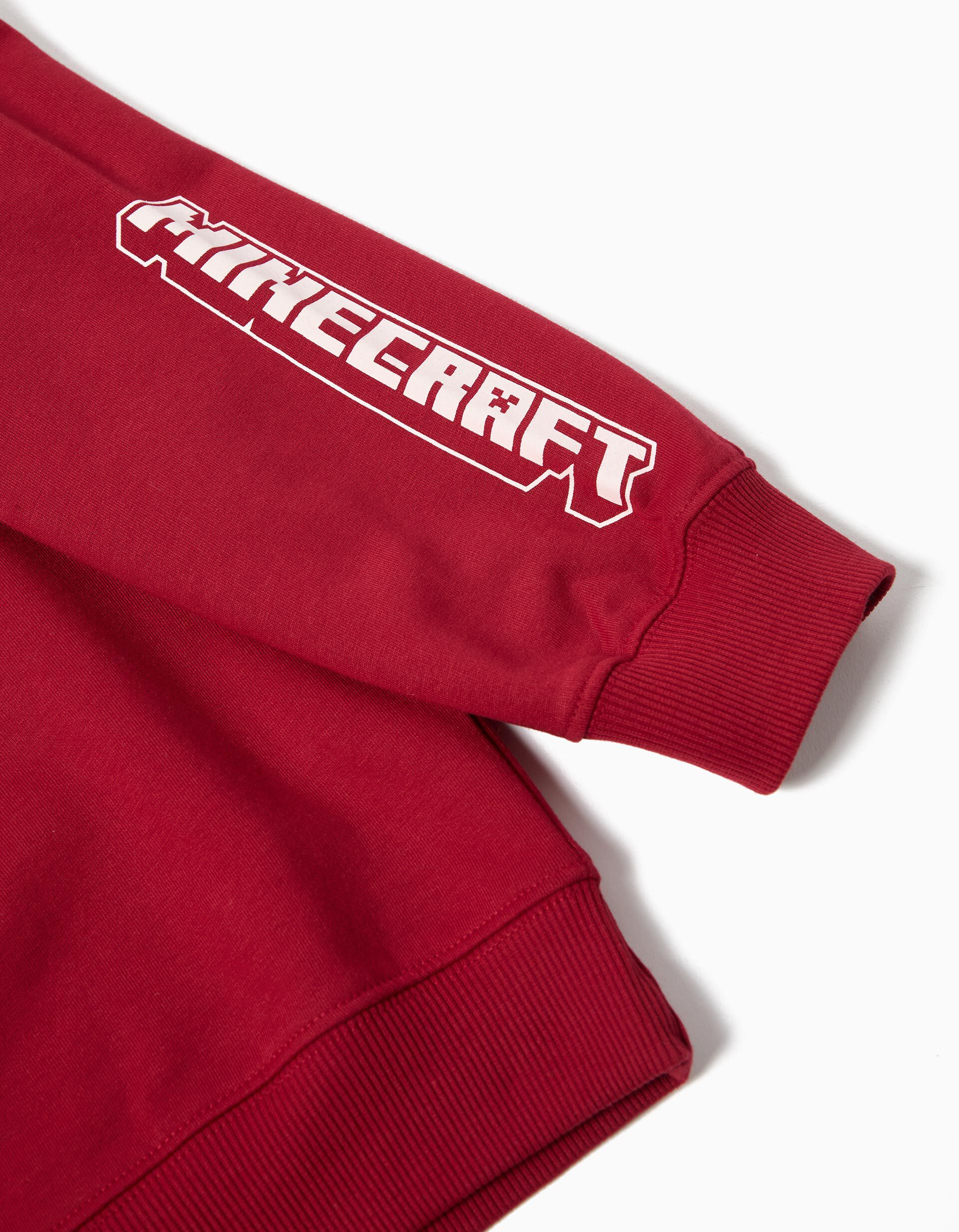 Comprar Online Sweatshirt Capuz 'Minecraft', Menino, Vermelho