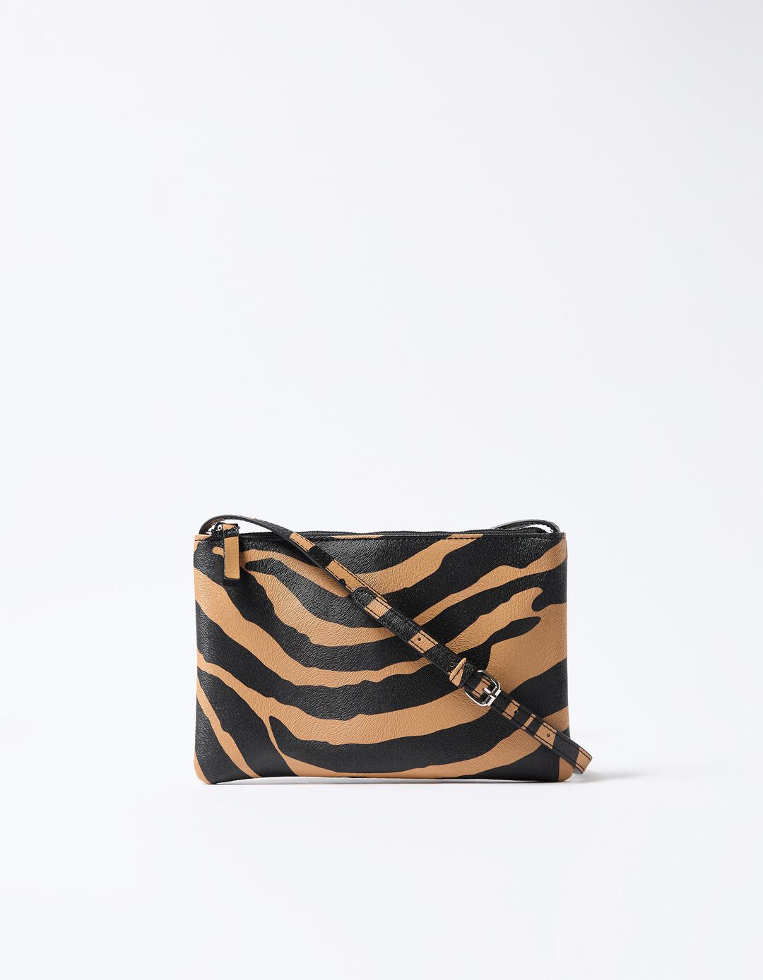 Mala Tiracolo Animal Print, Mulher, Castanho 