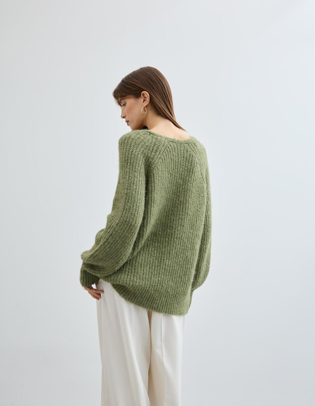 Camisola com L&atilde;, Mulher, Verde