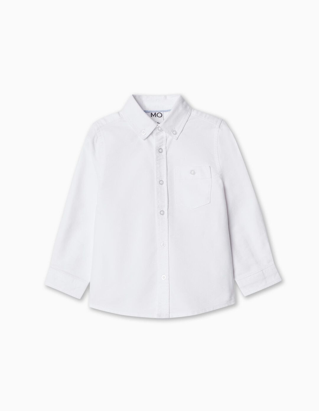 Oxford Long Sleeve Shirt, Baby Boy, White
