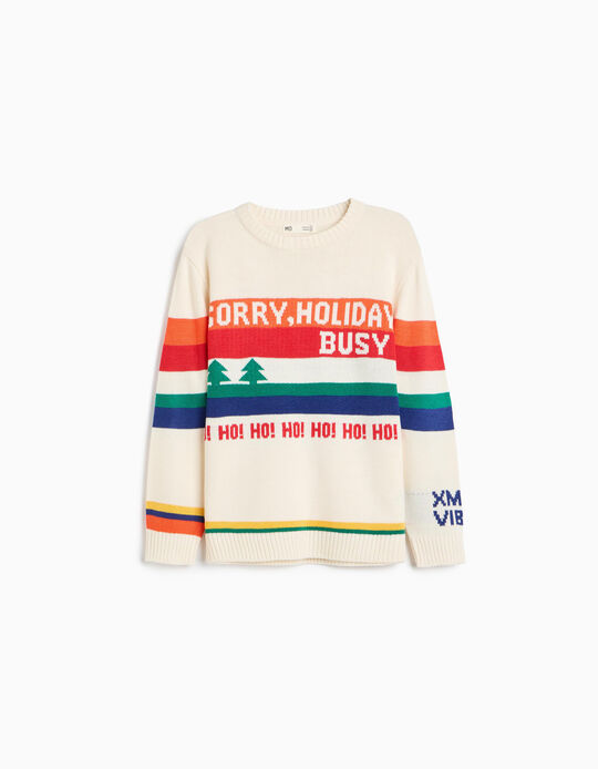 Comprar Online Camisola De Malha De Natal, Menino, Cru