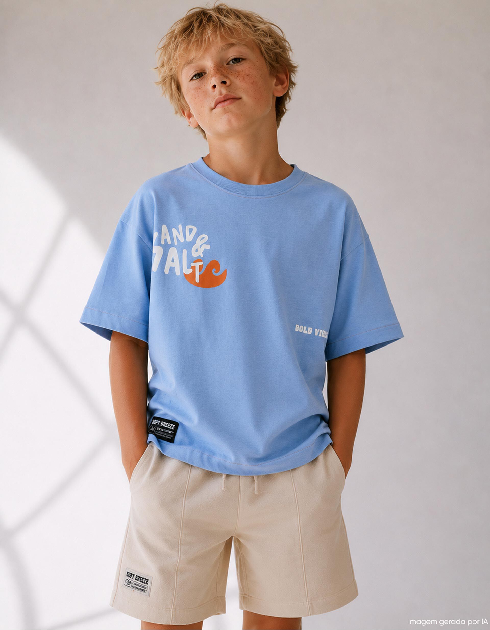 Comprar Online T-shirt Estampada, Menino, Azul