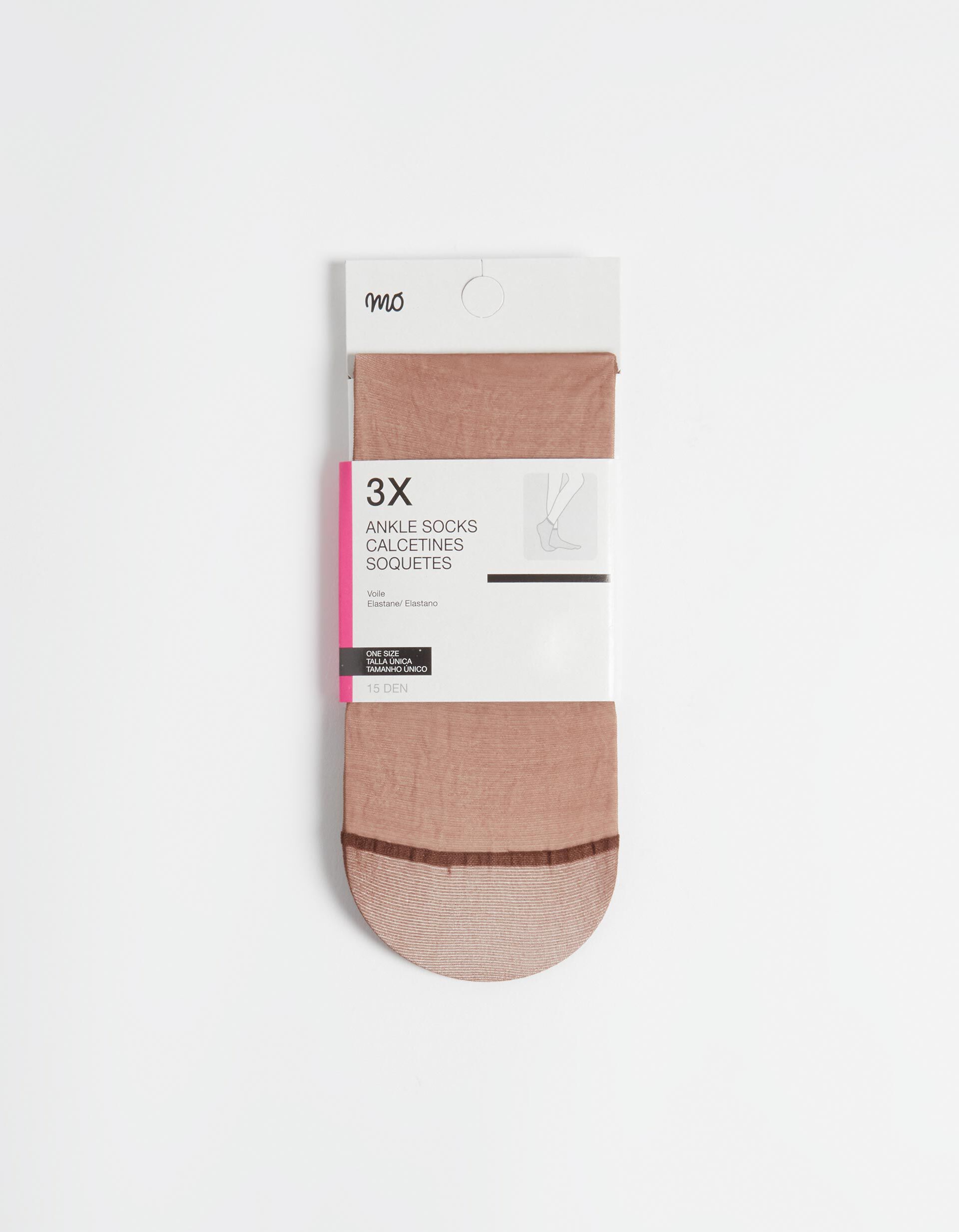 Comprar Online 3 Pairs of 15DEN Ankle Socks Pack, Women, Dark Brown