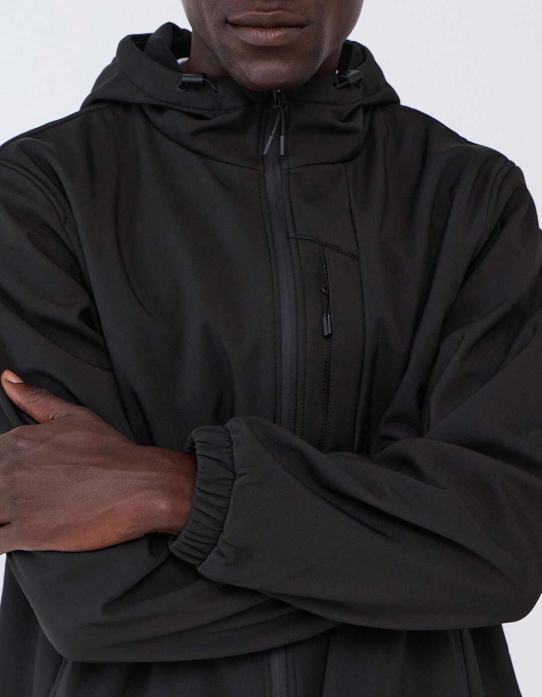 Parka T&eacute;cnica Com Capuz, Homem, Preto