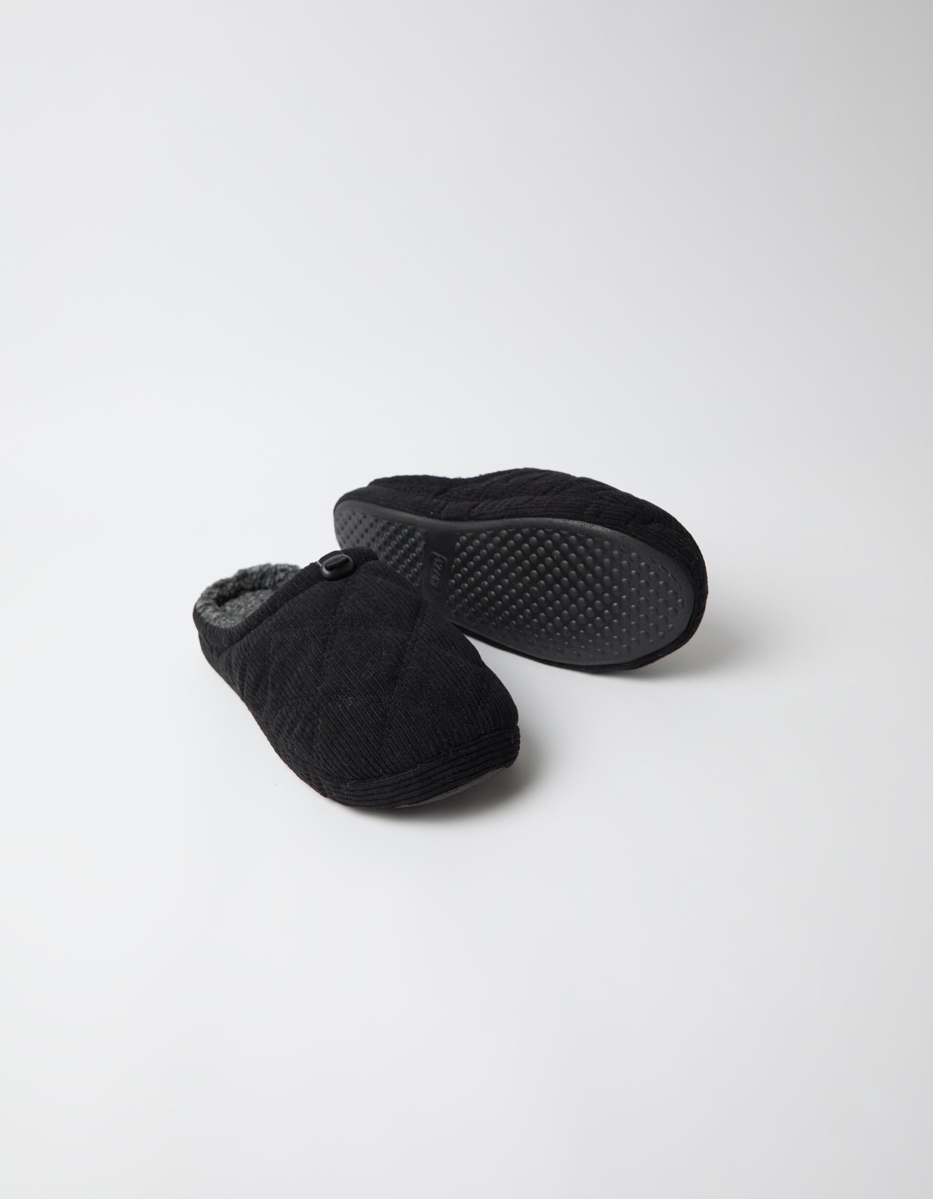 Comprar Online Chinelos De Quarto Bombazina, Homem, Preto