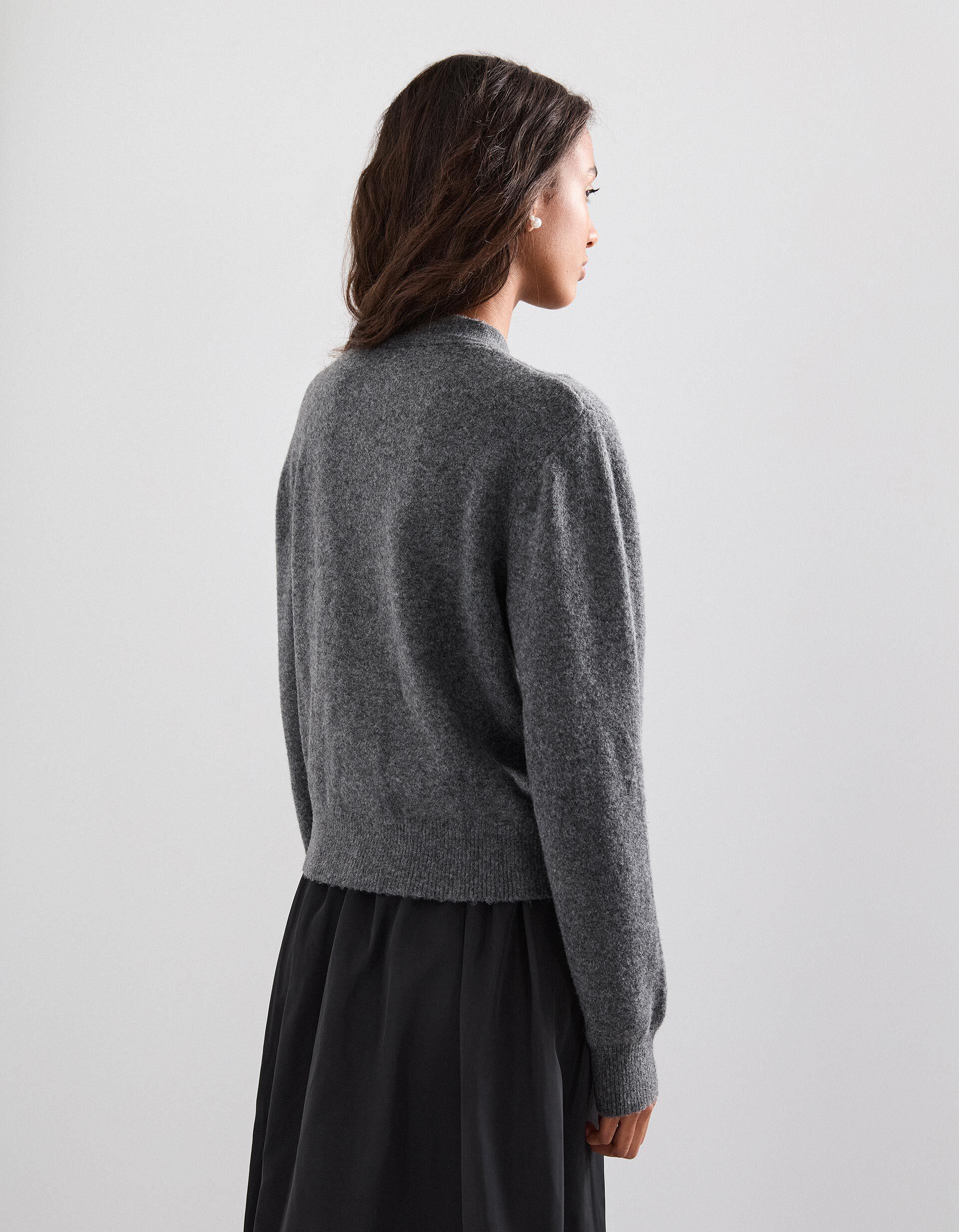 Comprar Online Casaco de Malha com La&ccedil;os, Mulher, Cinzento