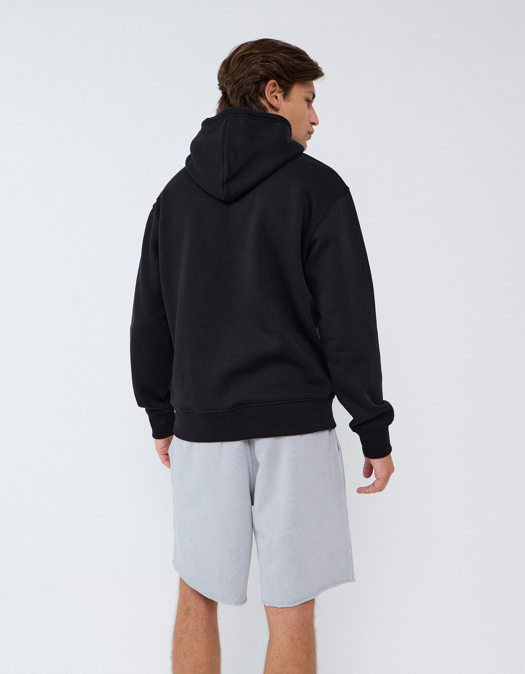 Sweatshirt Com Capuz, Homem, Preto