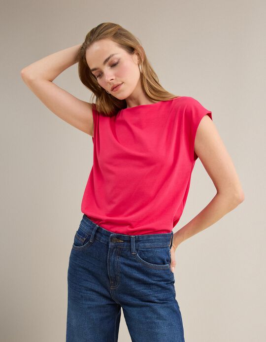Comprar Online T-shirt, Mulher, Rosa Escuro
