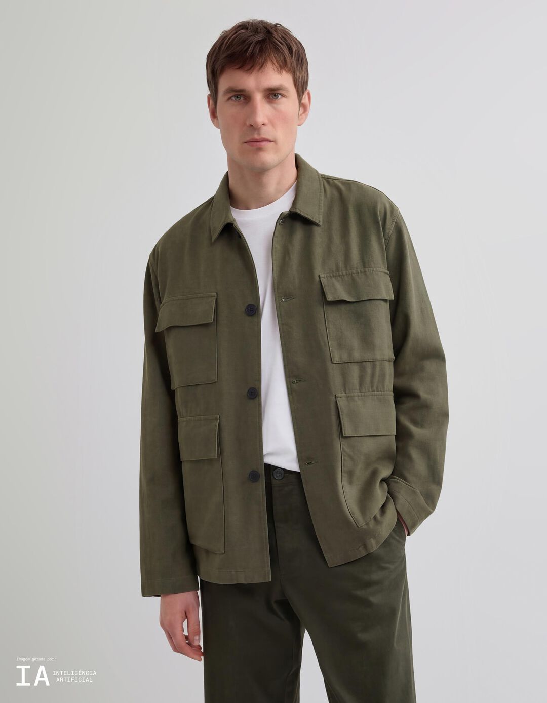 Casaco, Homem, Verde Escuro