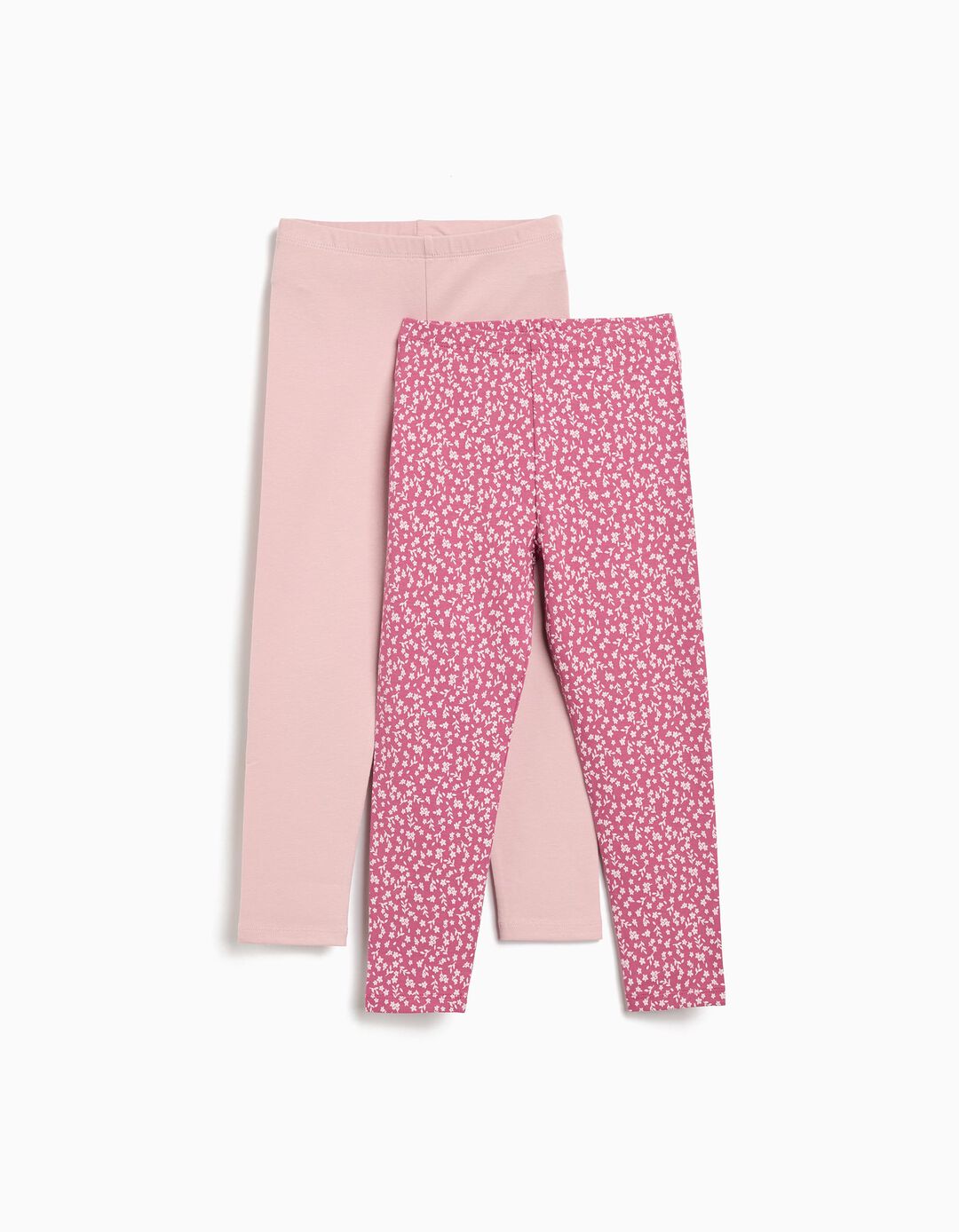 Pack 2 Leggings, Menina, Rosa Escuro
