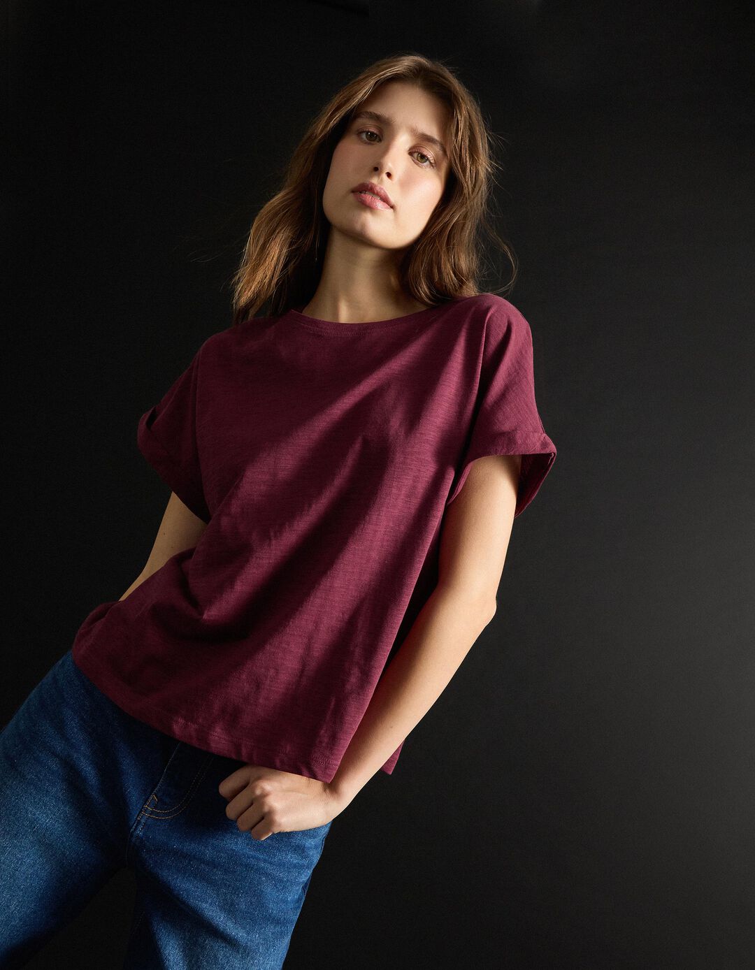 T-shirt, Mulher, Roxo 