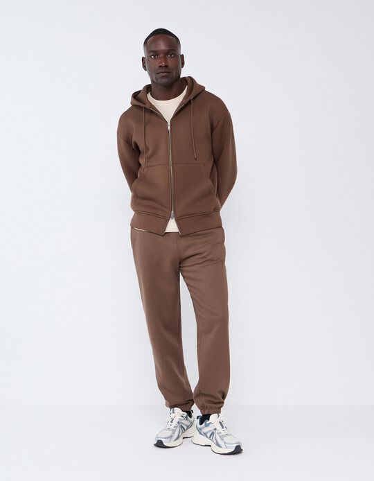 Comprar Online Cal&ccedil;as Jogger De Felpa, Homem, Castanho
