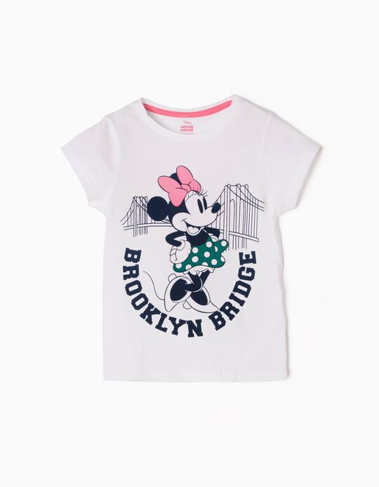 White T-Shirt, Minnie Brooklyn Bridge
