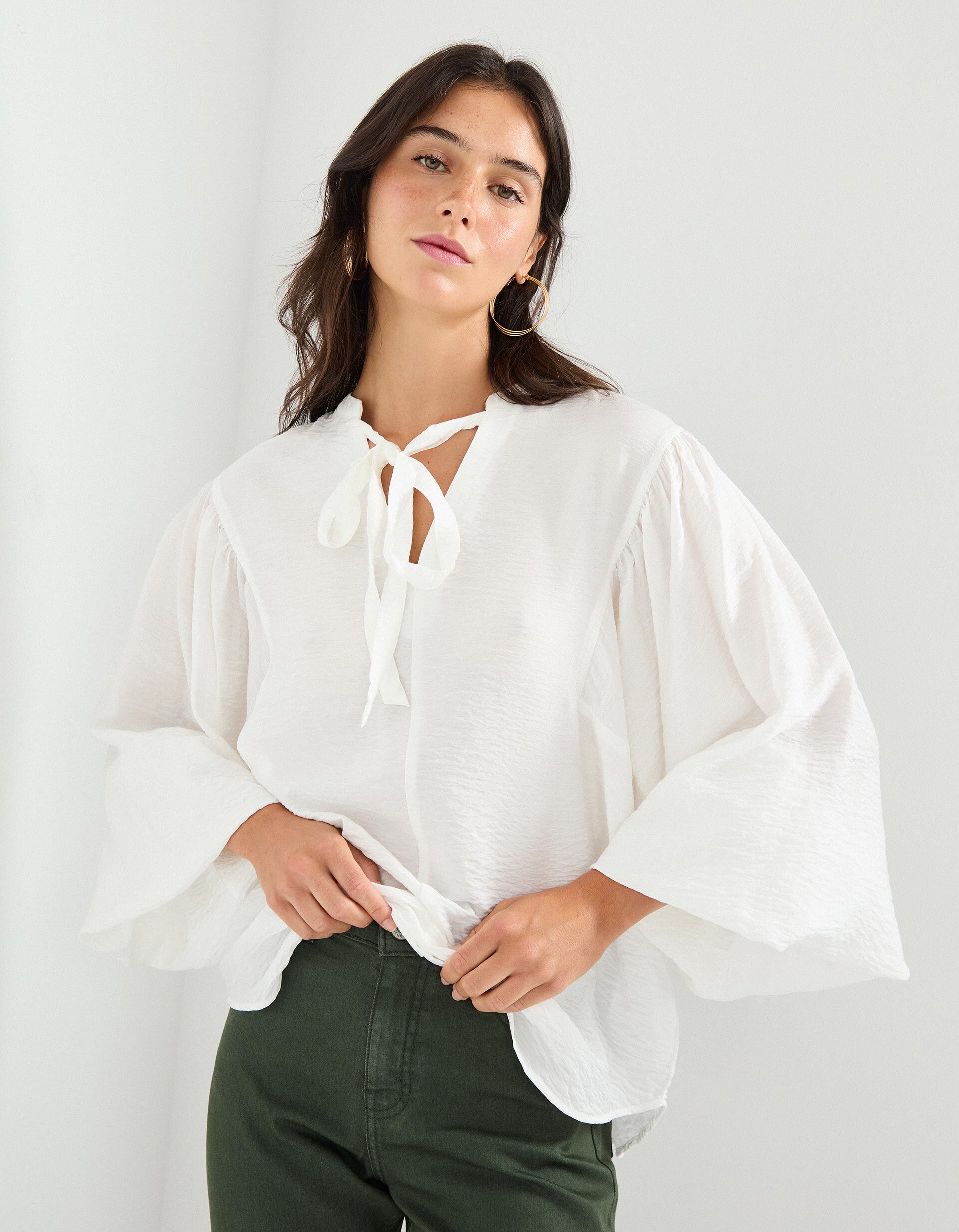 Comprar Online Blusa com Viscose, Mulher, Branco