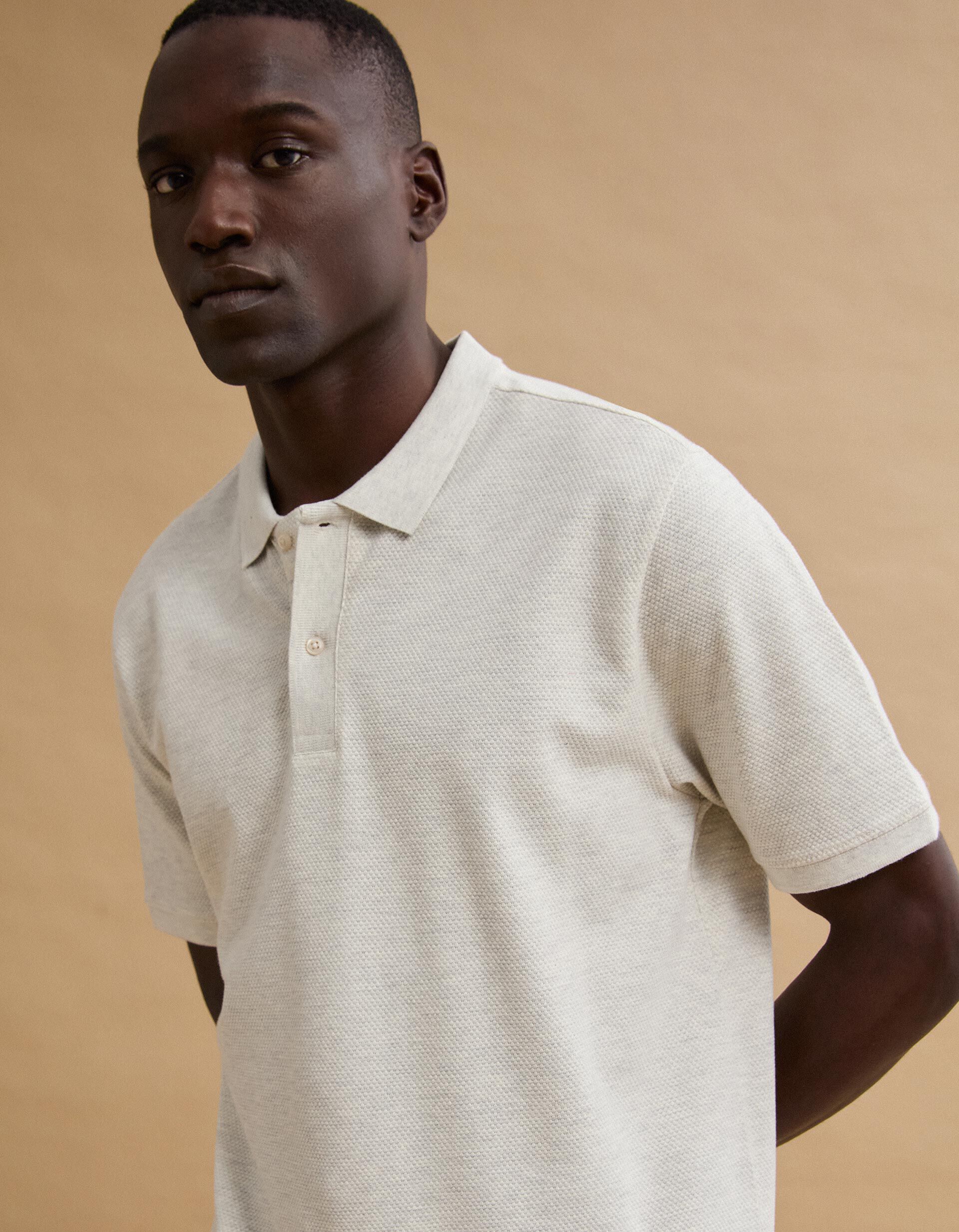 Comprar Online Polo Piquet, Homem, Bege Claro