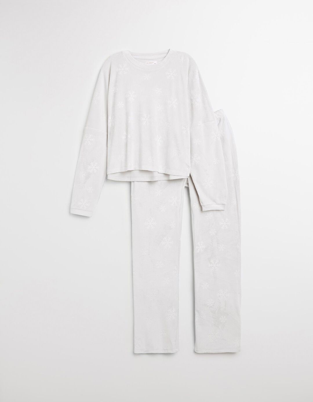 Pijama Veludo, Mulher, Cinzento Claro