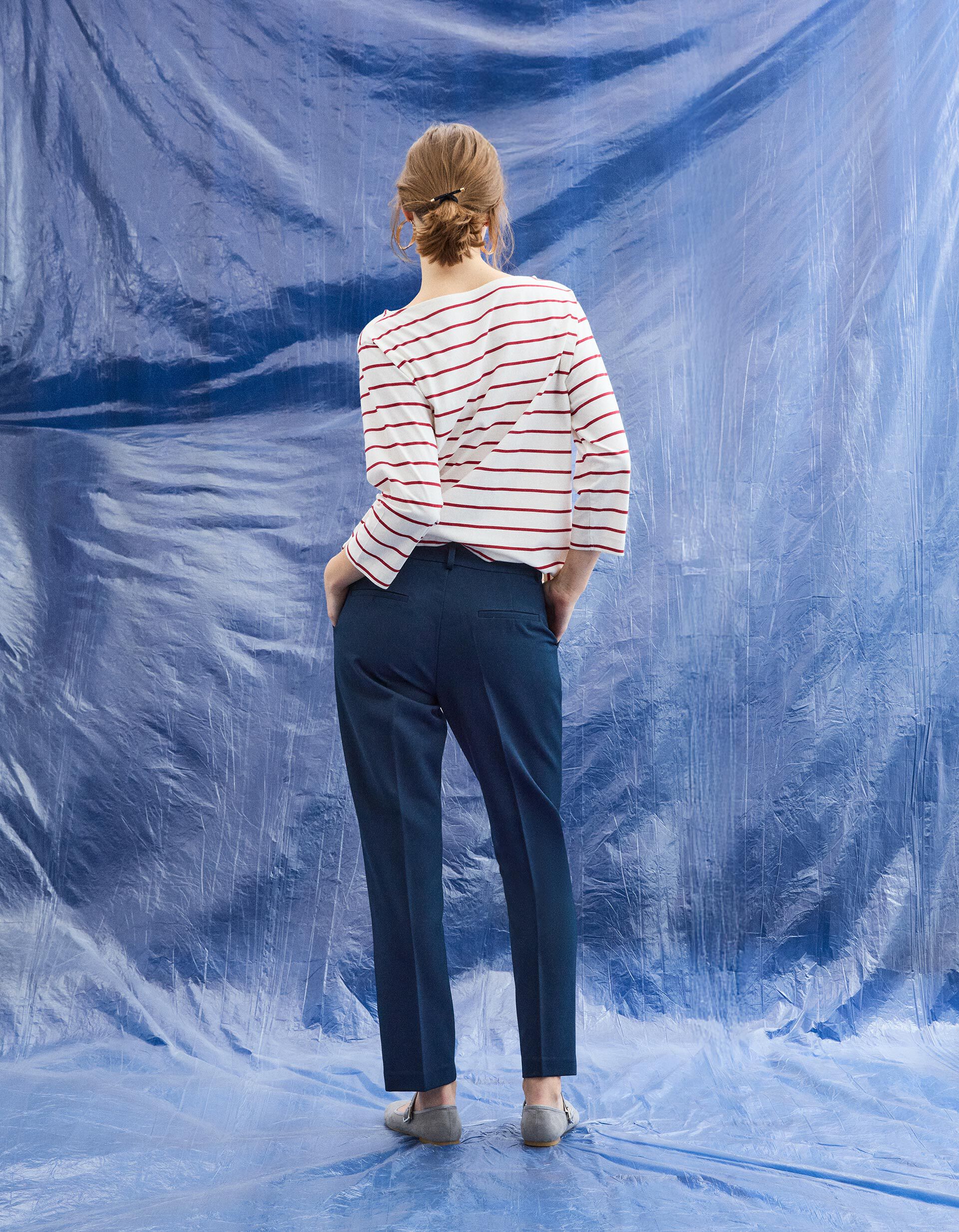 Comprar Online Cal&ccedil;as 'Tailored', Mulher, Azul Escuro