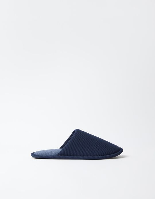 Comprar Online Chinelos De Quarto, Homem, Azul Escuro