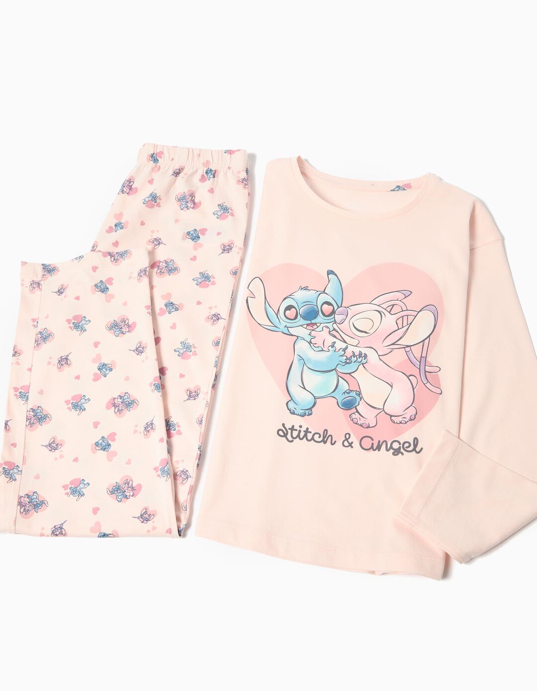 Pijama 'Stitch', Menina, Rosa Claro