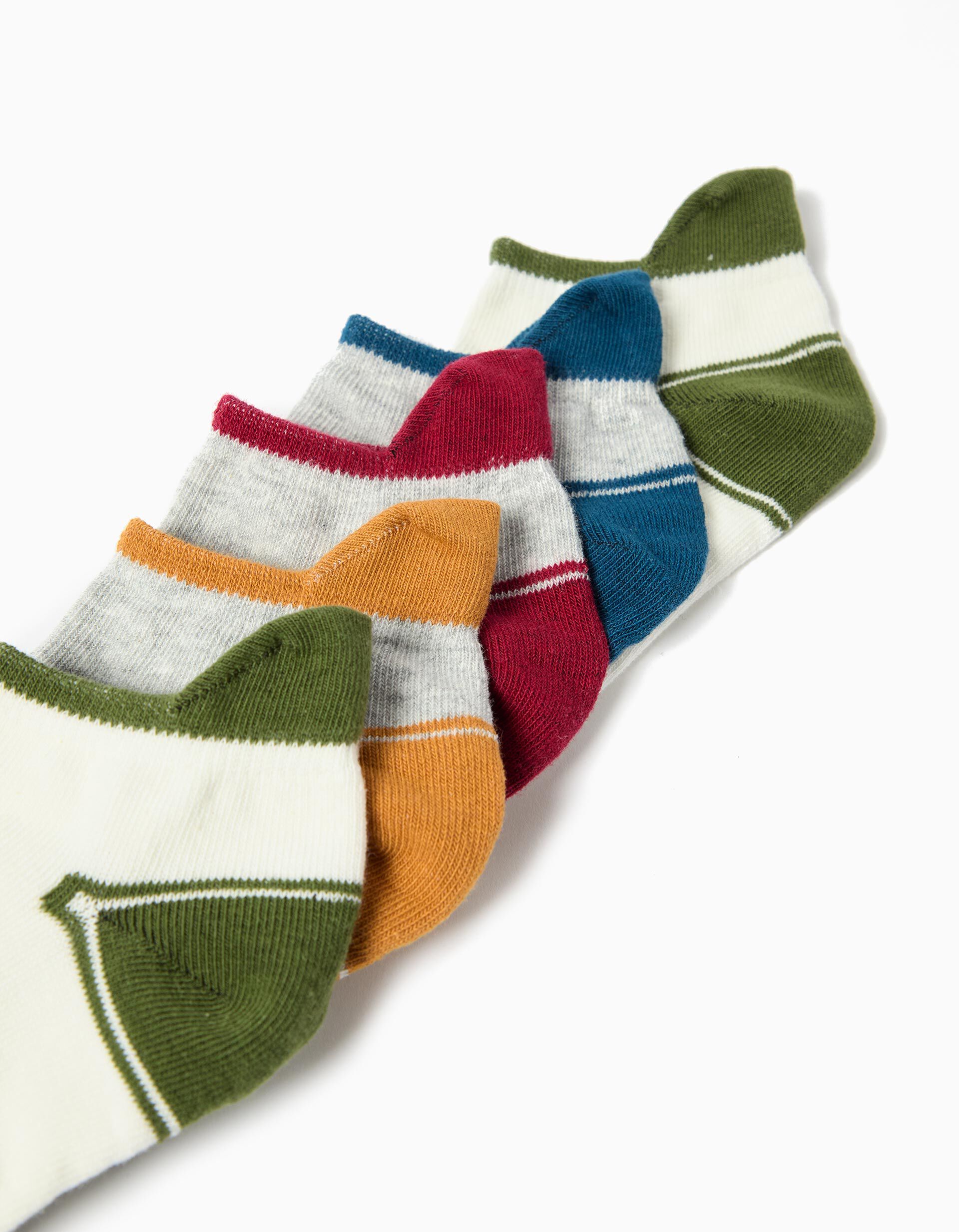 Comprar Online Pack 5 Pares de Meias Tornozelo, Menino, Multicor