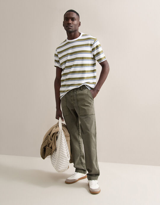 Comprar Online Cal&ccedil;as Canvas, Homem, Verde Escuro