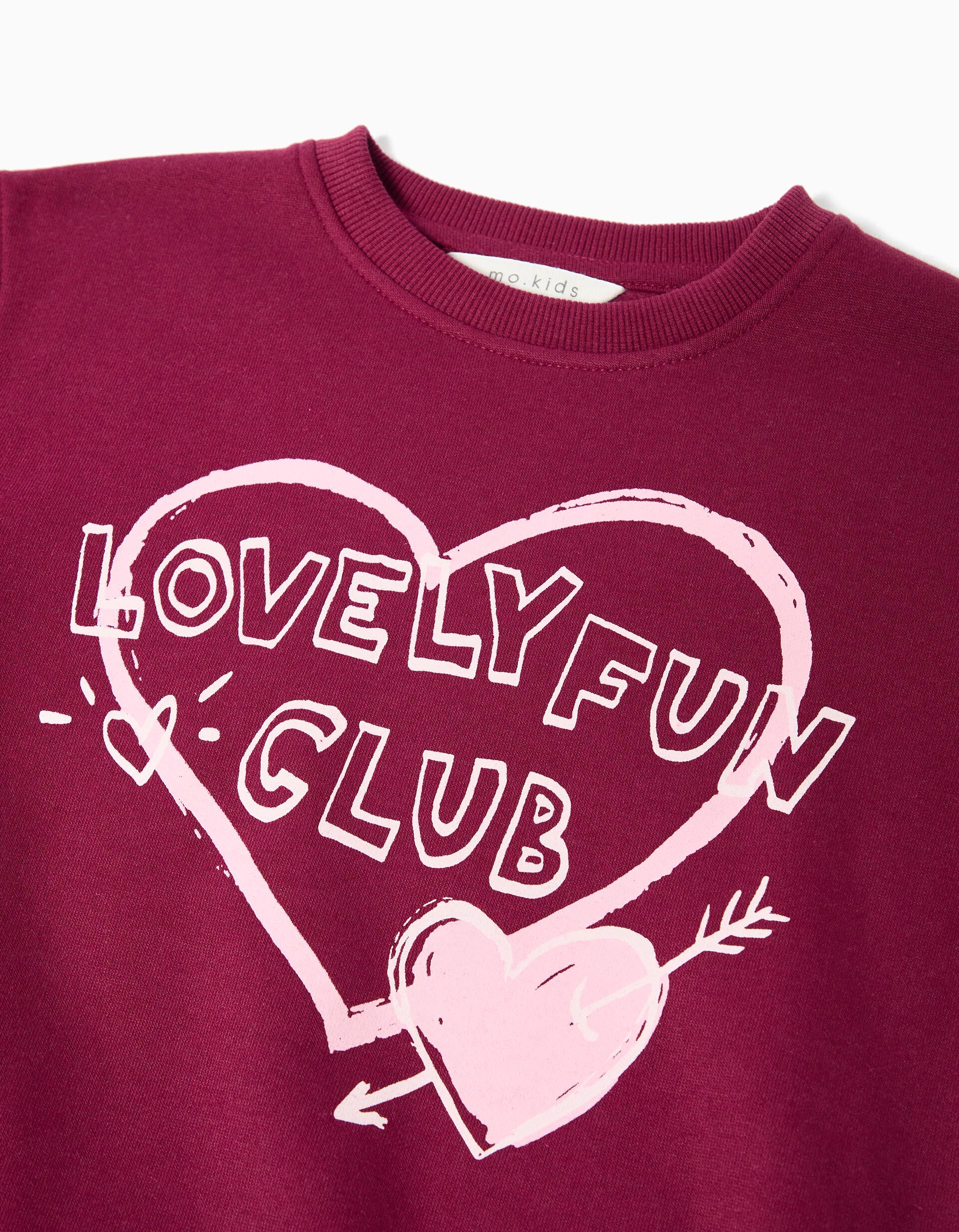 Comprar Online Sweatshirt de Felpa, Menina, Vermelho Escuro 