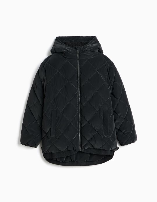 Comprar Online Blus&atilde;o Acolchoado Com Capuz, Menina, Preto