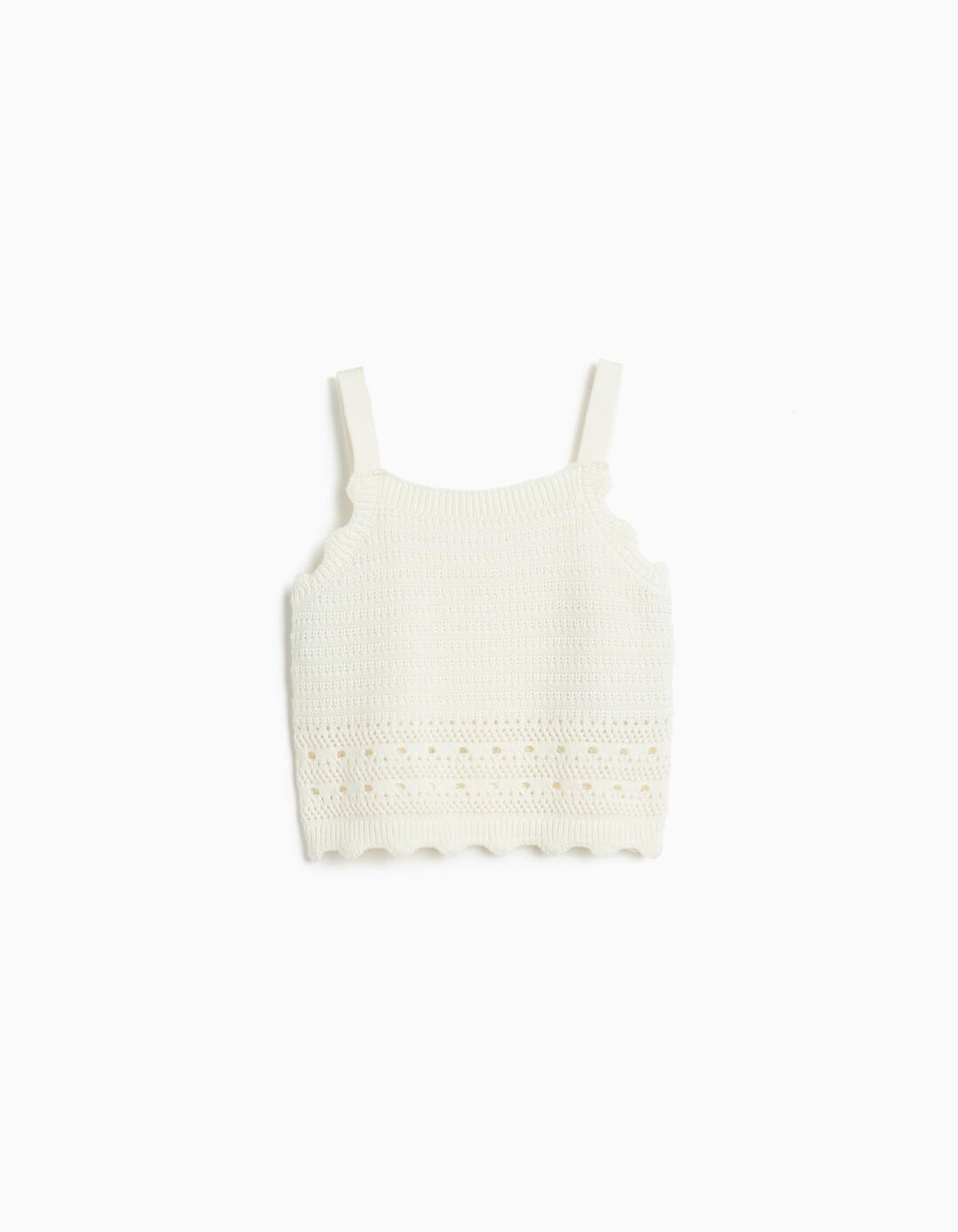 Top Crochet, Menina, Branco