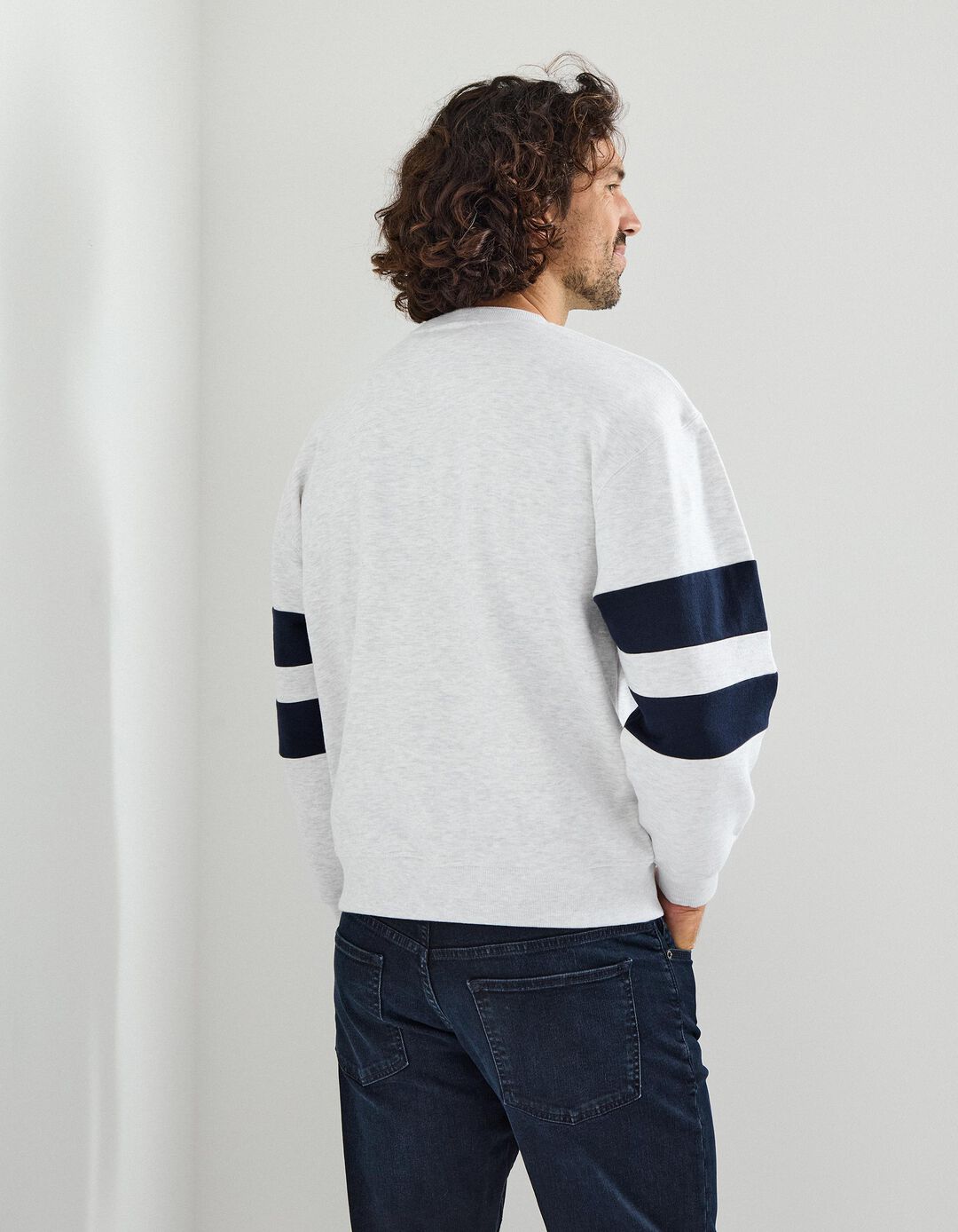 Sweatshirt de Felpa, Homem, Cinzento Claro