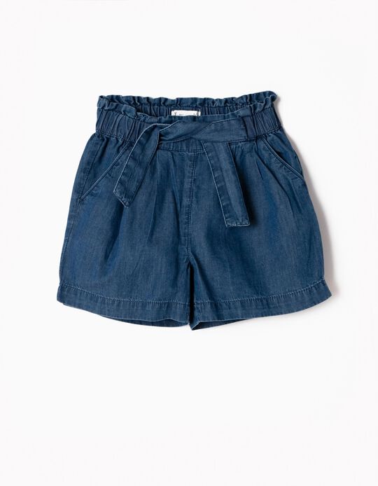 Denim Shorts with Bow
