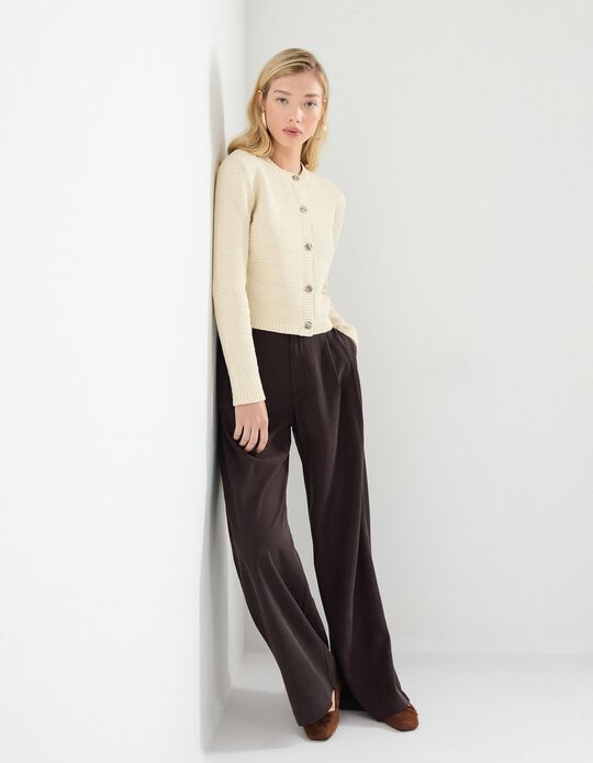 Comprar Online Casaco de Malha, Mulher, Cru