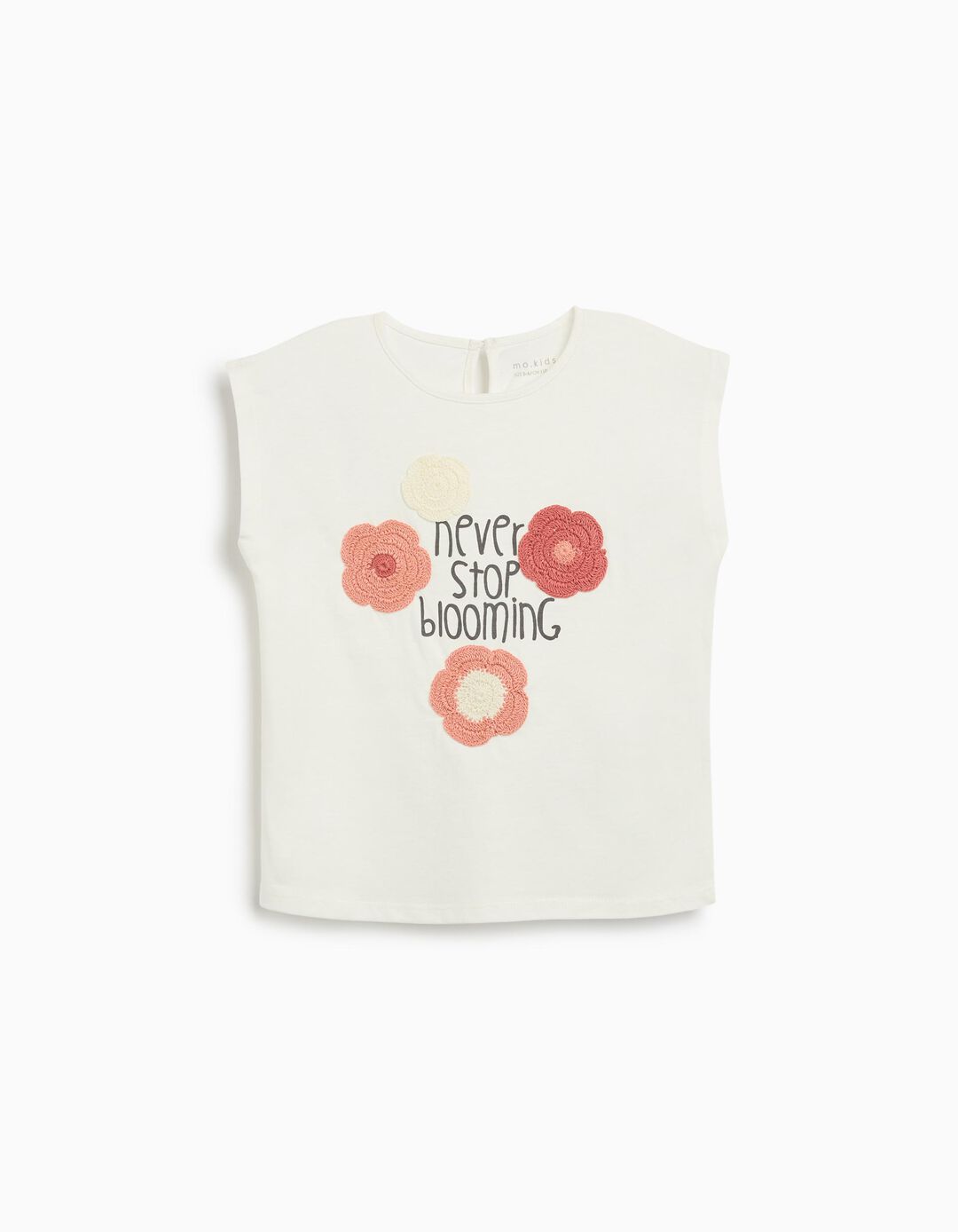T-shirt sem Mangas, Menina, Cru