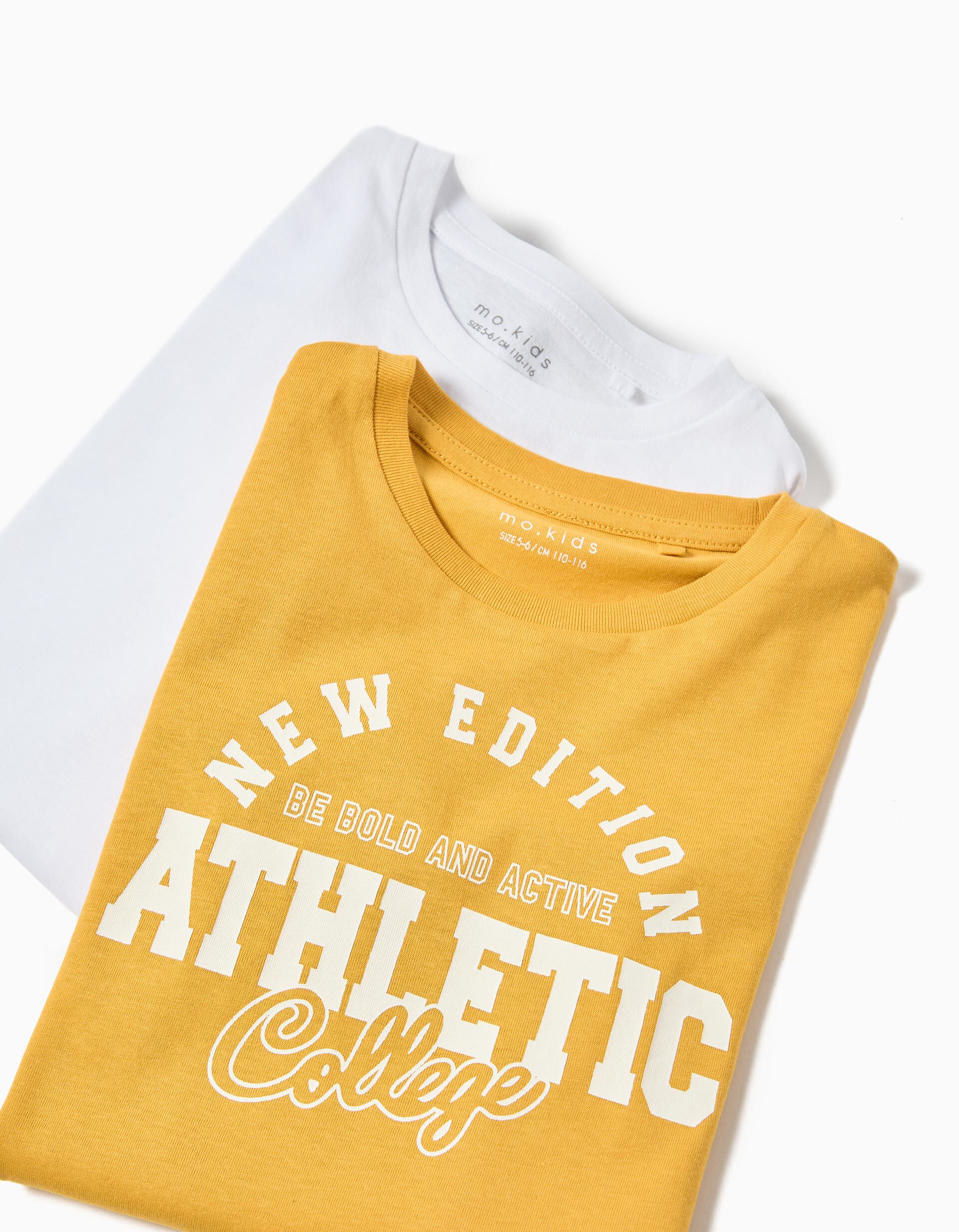 Comprar Online Pack 2 T-shirts de Manga Comprida, Menino, Amarelo