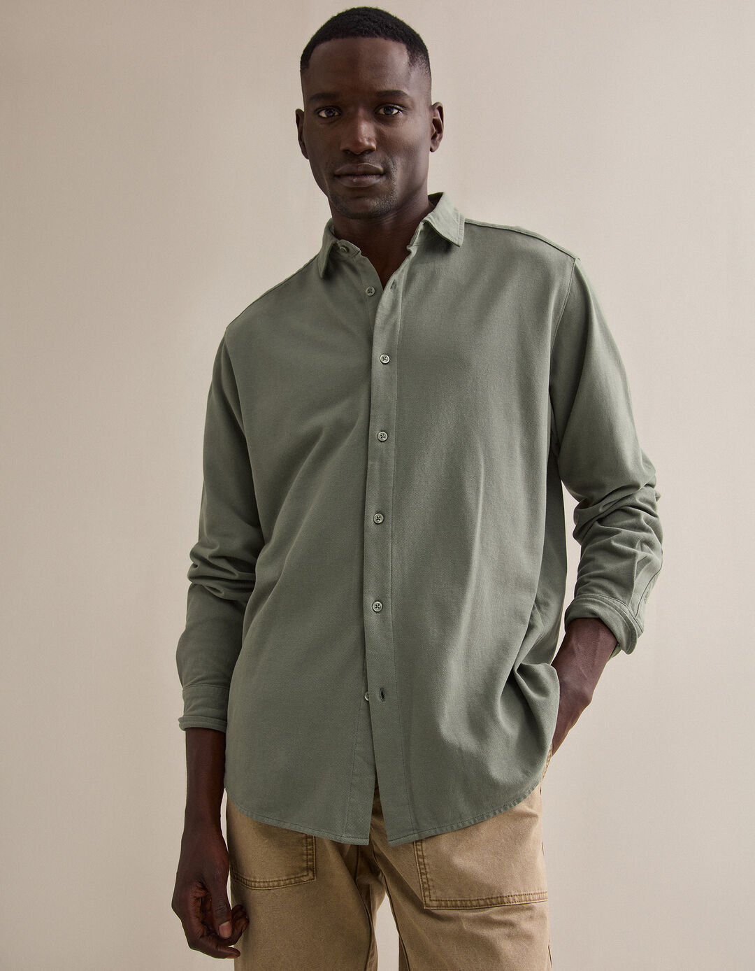 Camisa Piqu&eacute;, Homem, Azul