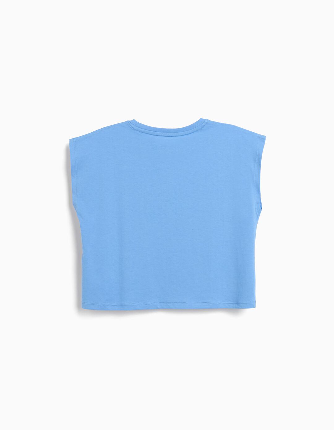 T-shirt sem Mangas, Menina, Azul