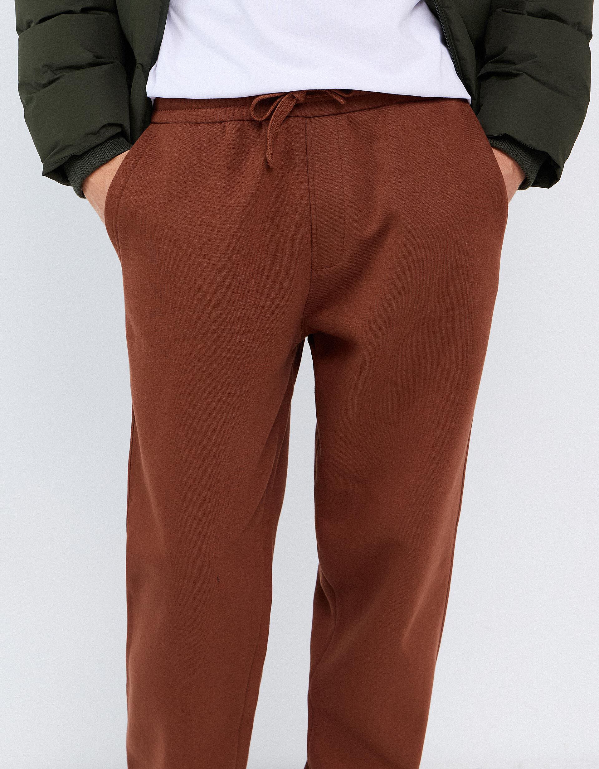 Comprar Online Cal&ccedil;as Jogger De Felpa, Homem, Castanho