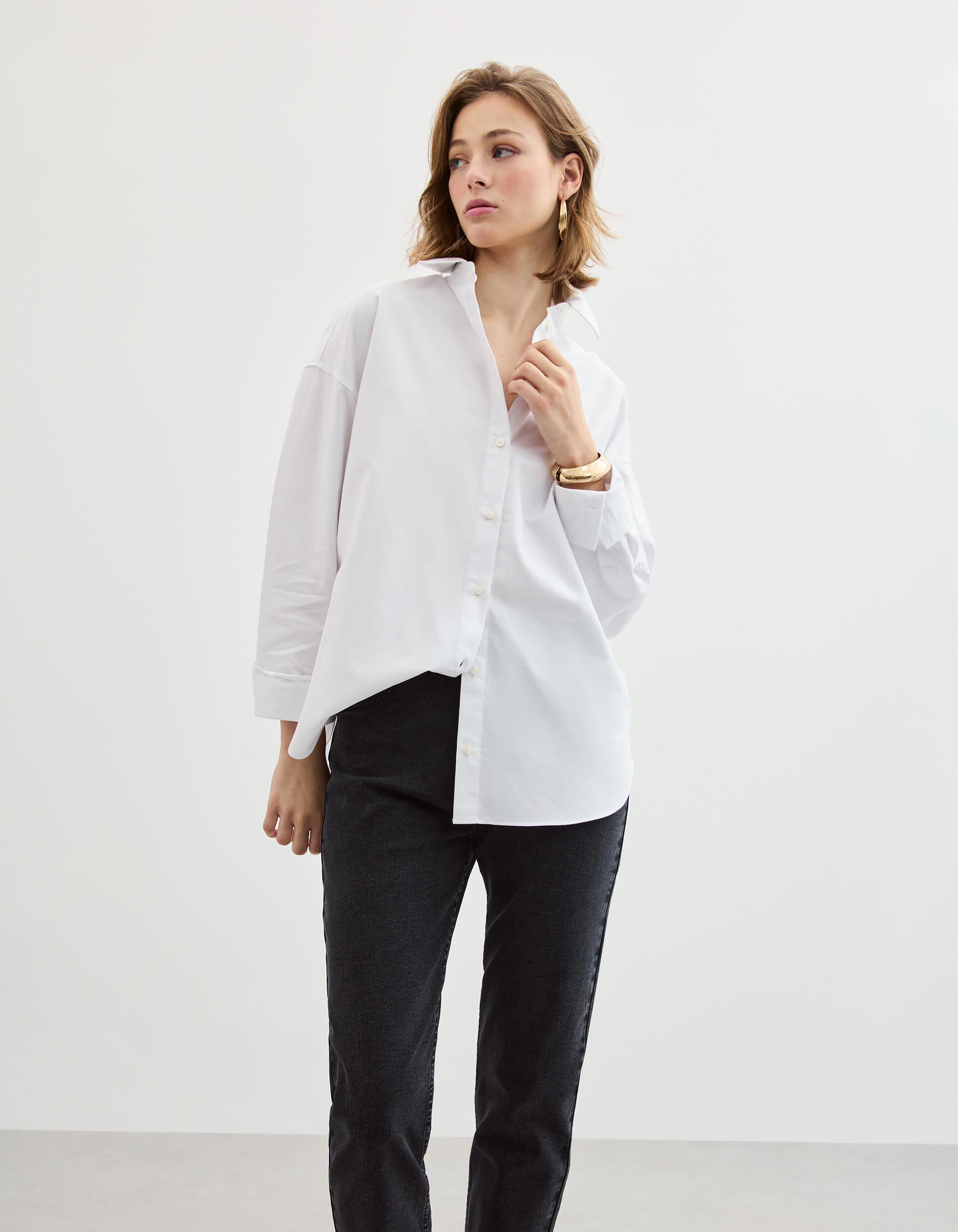 Comprar Online Camisa Oxford, Mulher, Branco