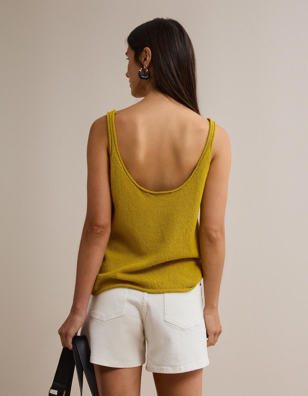 Tank Top Canelado, Amarelo