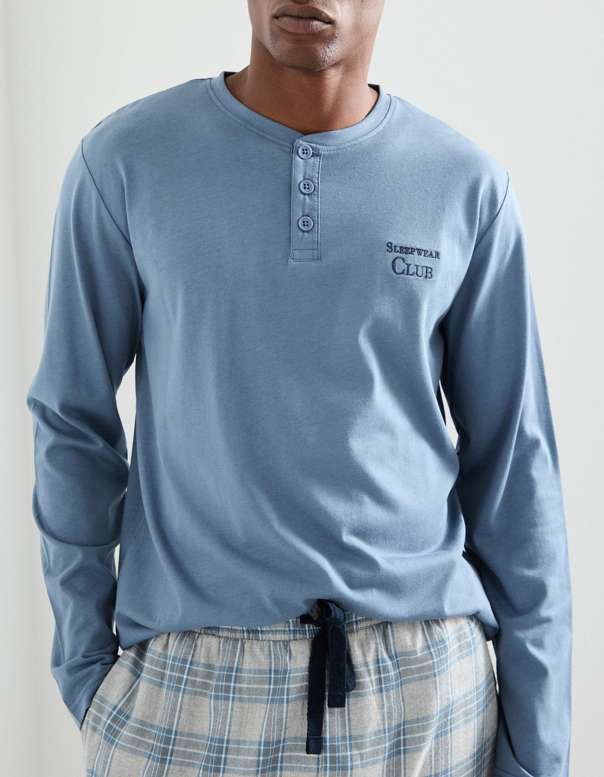 Comprar Online Pijama Xadrez, Homem, Azul 