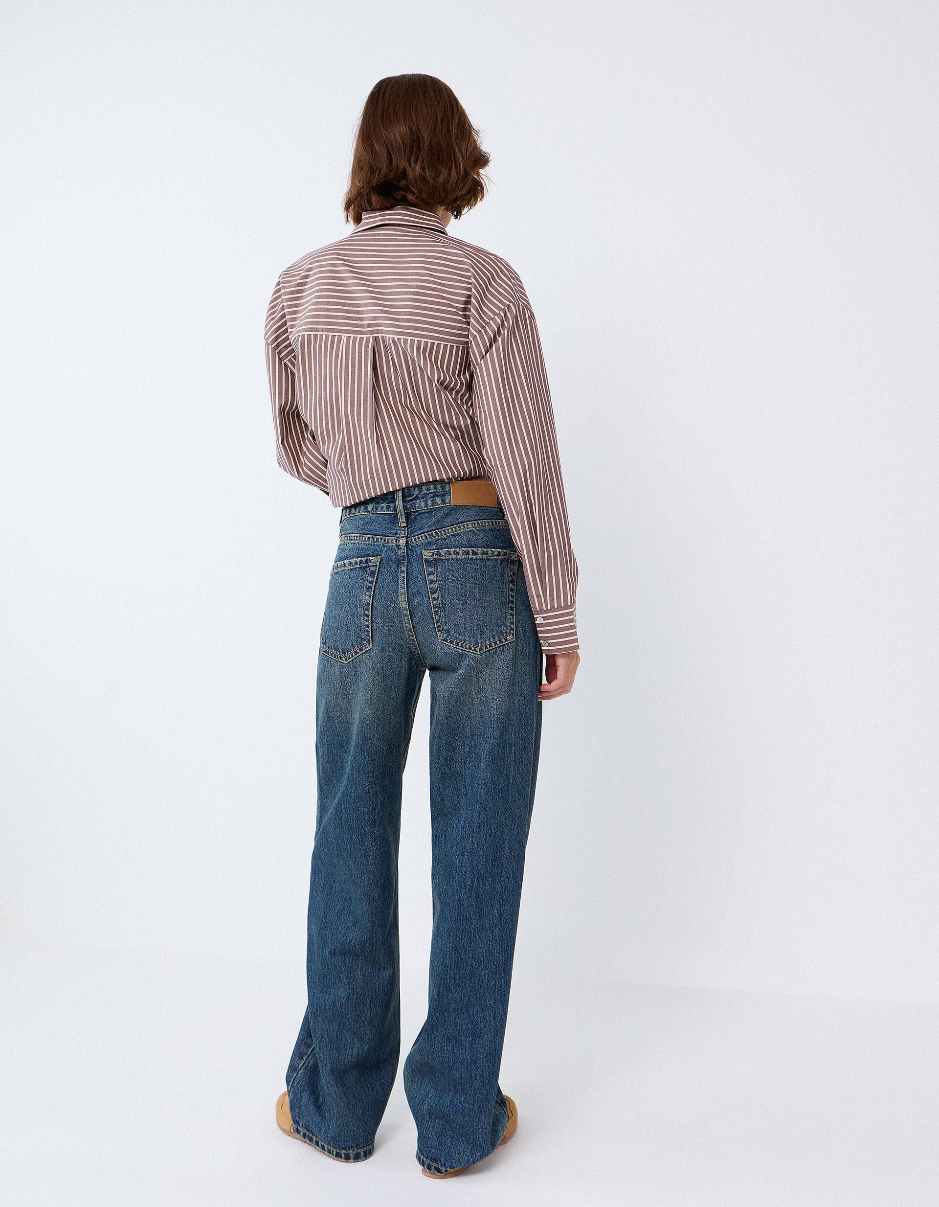 Comprar Online Cal&ccedil;as De Ganga Wide Leg, Mulher, Azul Escuro