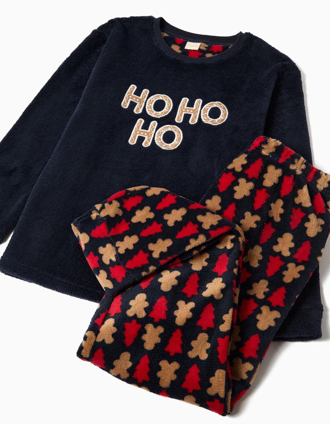 Pijama Polar de Natal, Menina, Azul Escuro