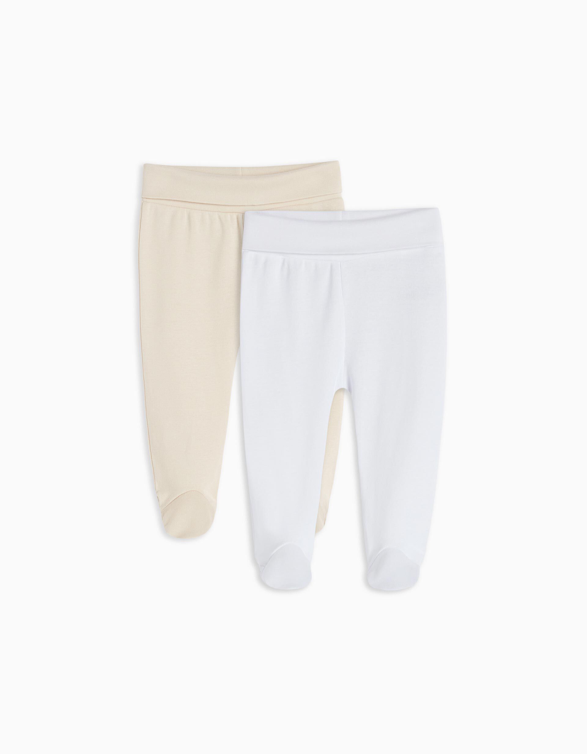 Pack 2 Pants with Feet Baby Boy Multicolor