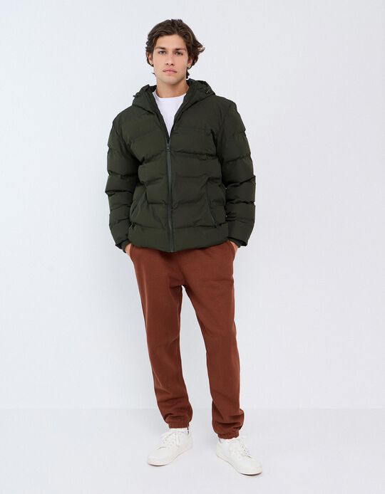 Comprar Online Cal&ccedil;as Jogger De Felpa, Homem, Castanho