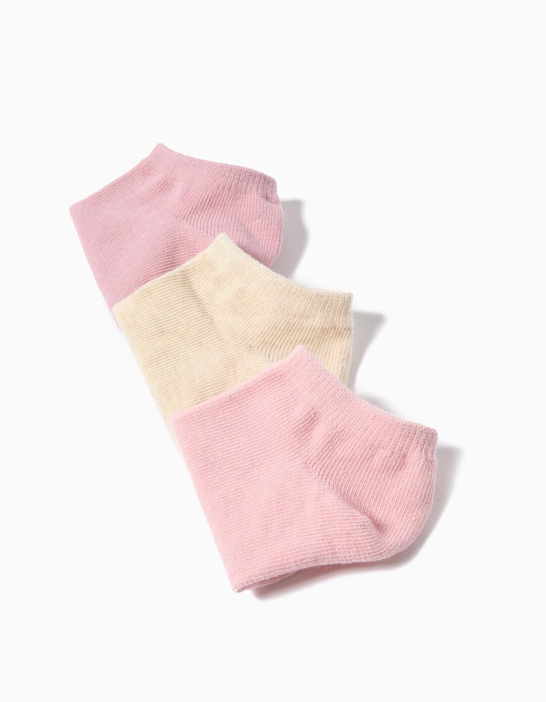 Pack 3 Pares de Meias Tornozelo, Menina, Multicor 