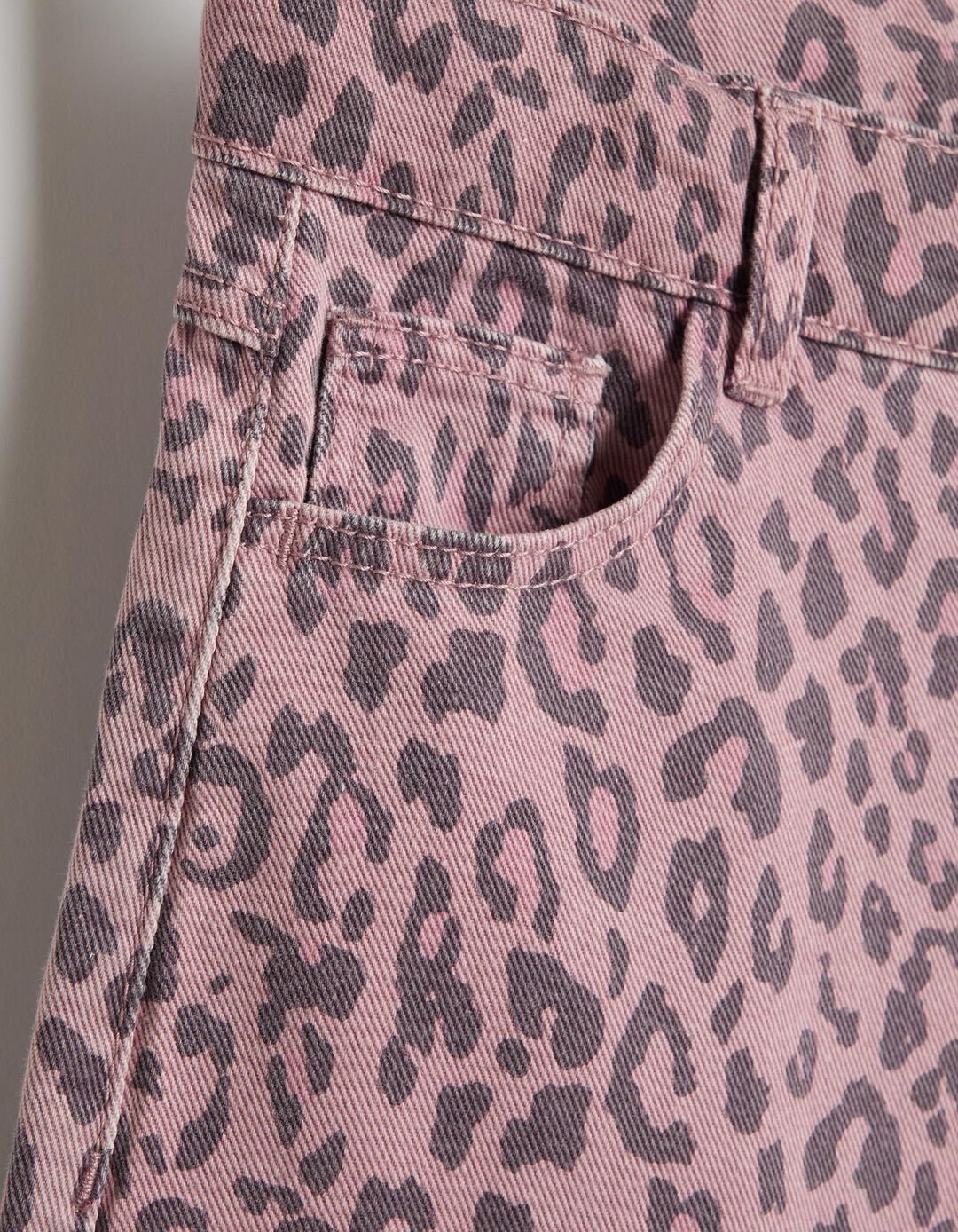 Cal&ccedil;as Wide Leg Animal Print, Menina, Malva