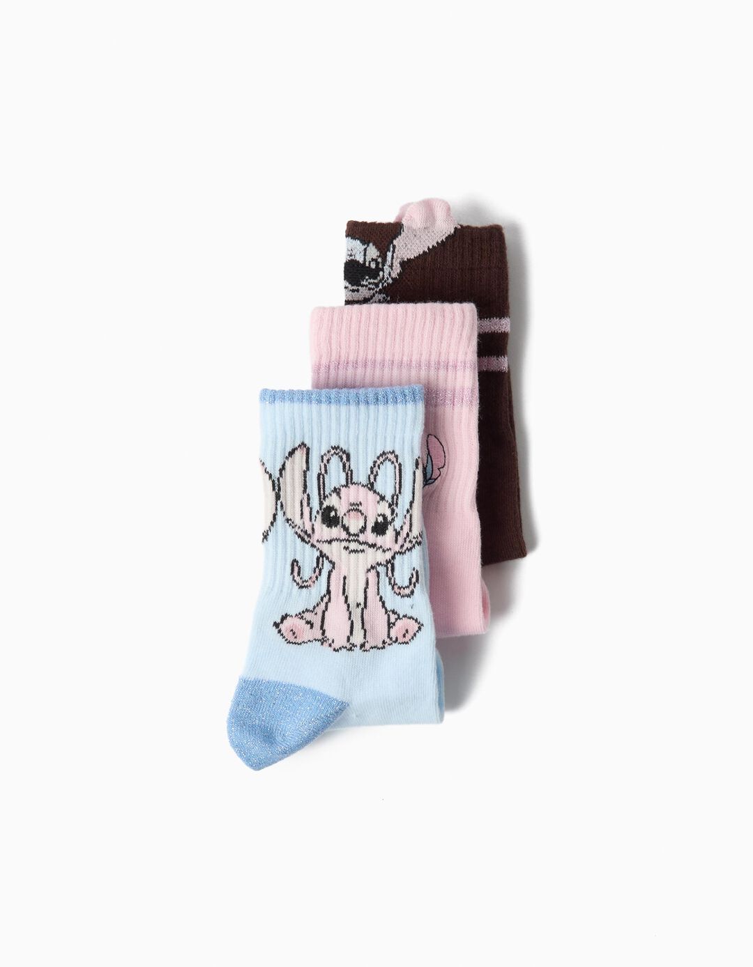 Pack 3 Pares De Meias 'Stitch' &copy;Disney, Menina, Multicolor