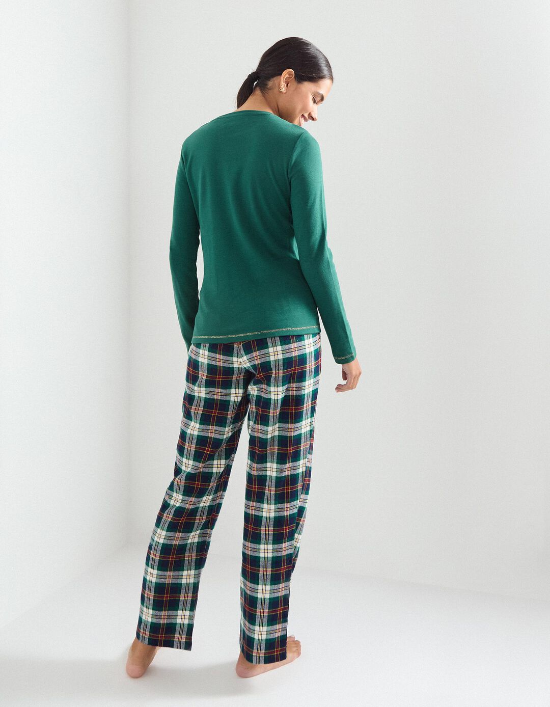 Pijama de Natal, Mulher, Verde Escuro