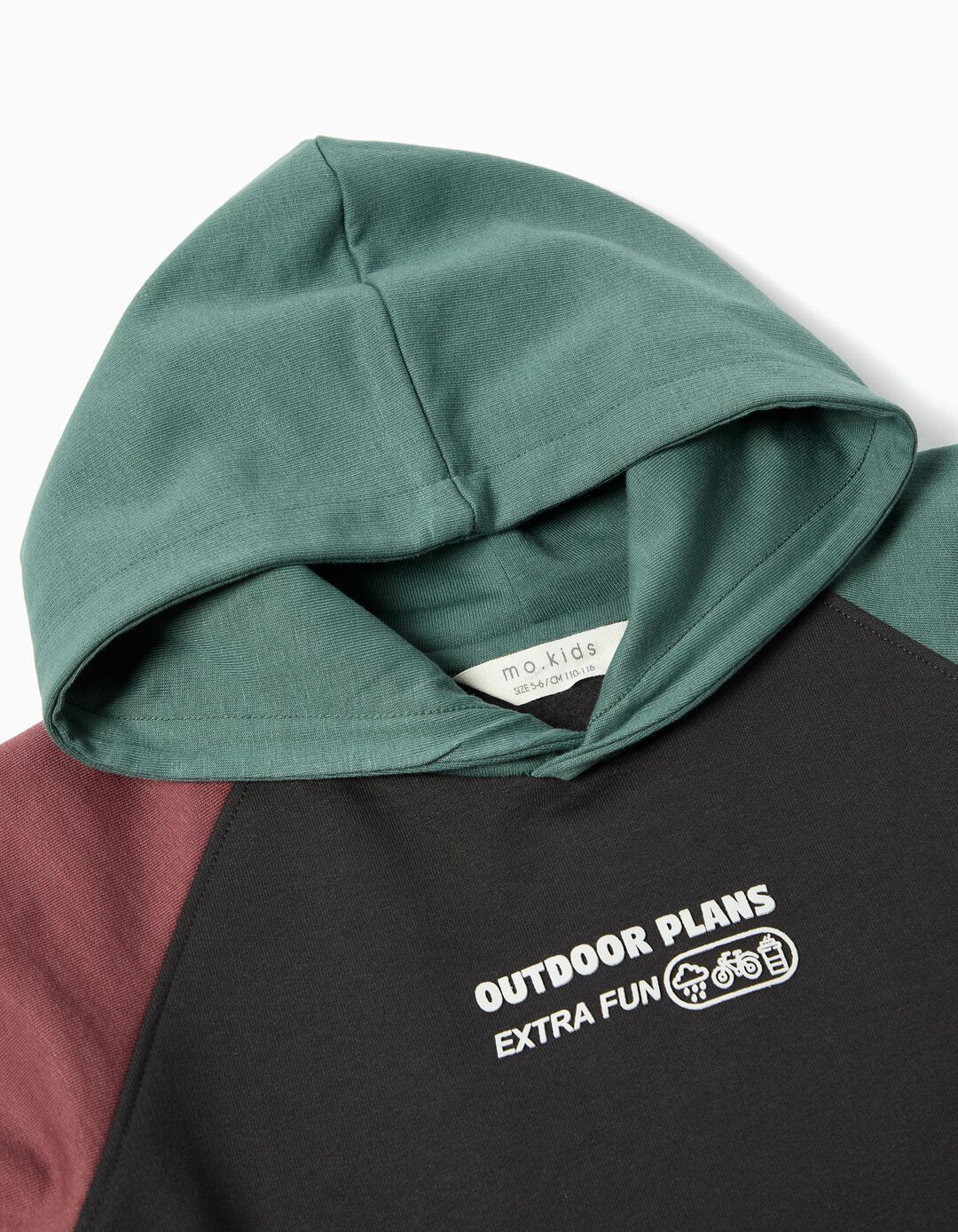Sweatshirt de Felpa Capuz, Menino, Cinzento Escuro